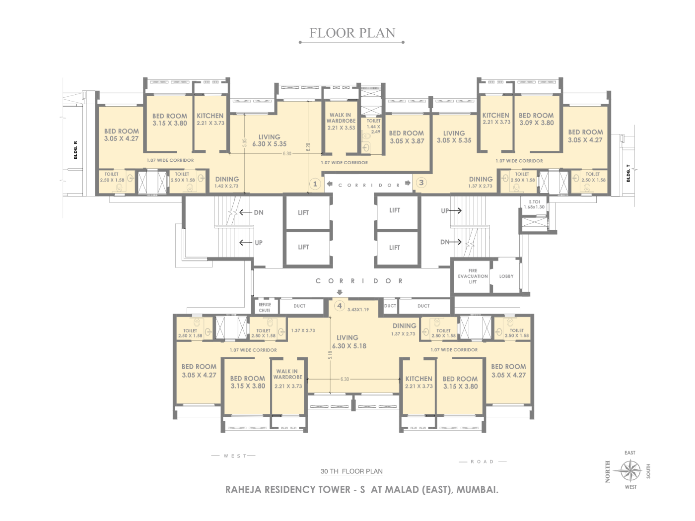 K Raheja Residency Floor Plan